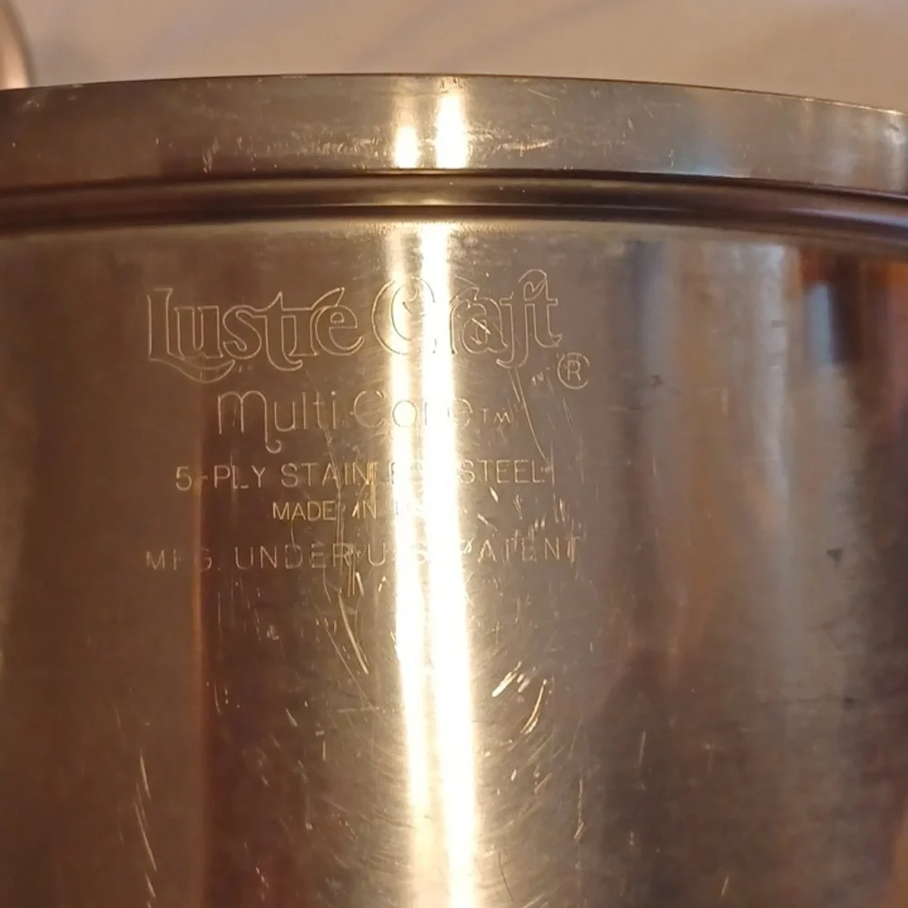Stainless Steel Saucepan with Lid 5 Ply  Stainless Steel Lustre Craft